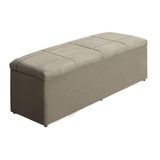 Baú Recamier 1.38-suede Bege