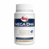 Kit 2x: Mega Dha Ômega 3 1000mg Vitafor 60 Cápsulas