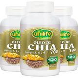 Kit 3 Óleo De Chia Unilife 120 Cápsulas