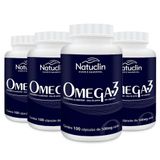 Ômega 3 Natuclin - 100 Cápsulas - 500mg - 4 Frascos