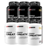 Kit 3x Power Glutamine 100g+ 3x Power Creatine 100g