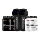 Kit 2 Power Glutamina 100g+ 2 Power Creatina 100g