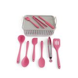 Kit De Utesílios De Cozinha Com Cesto 10 Peças Rs - Oikos