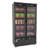 Freezer Vertical Auto Serviço Vanguard All Black Asvcg2ppr Congelados 2 Portas Preto Controlador Digital Refrimate 622l 220v Refrimate