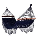 Rede Grande De Dormir Americana Com Madeira Várias Cores Azul Marinho