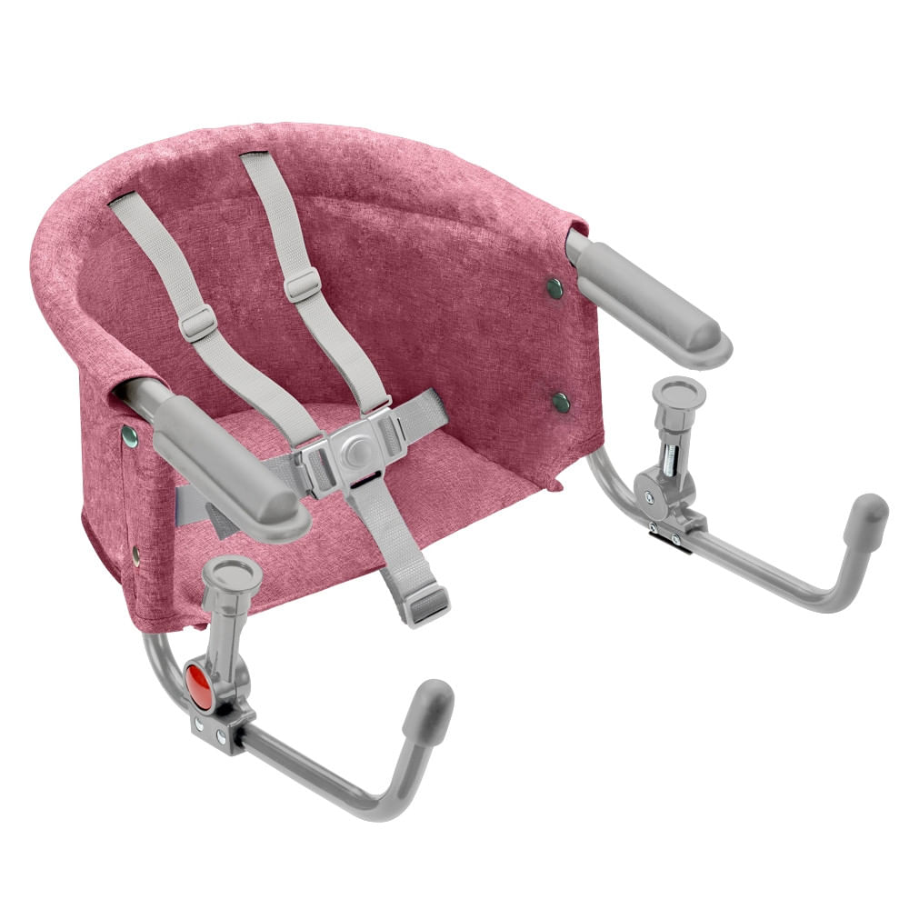 Cadeira De Alimentação De Encaixe Em Mesa 6m-15kg Multikids Baby Click N Clip Rosa - Bb378