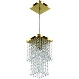 Pendente De Cristal Acrilico Spark Dourado Maravilhoso