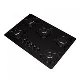 Cooktop 5 Bocas À Gás Mesa De Vidro Temperado 6mm Fogatti