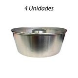 Kit 4 Formas P/ Bolo Pudim Torta De Alumínio C/ Tubo Jaysan