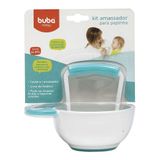 Kit Amassador De Papinha Buba Azul Com Branco