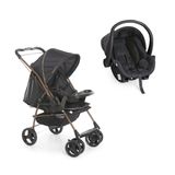 Carrinho Galzerano Romano +bebê Conforto Preto Cobre