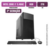 Computador  Spread Corp Intel Core I7-2600 8gb Hd 2tb Com Kit E Dvdrw Windows 10