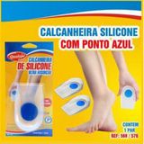 Calcanheira de Silicone - Ponta Azul - Adesiva - Transparente - Tam: nº 39 a 44