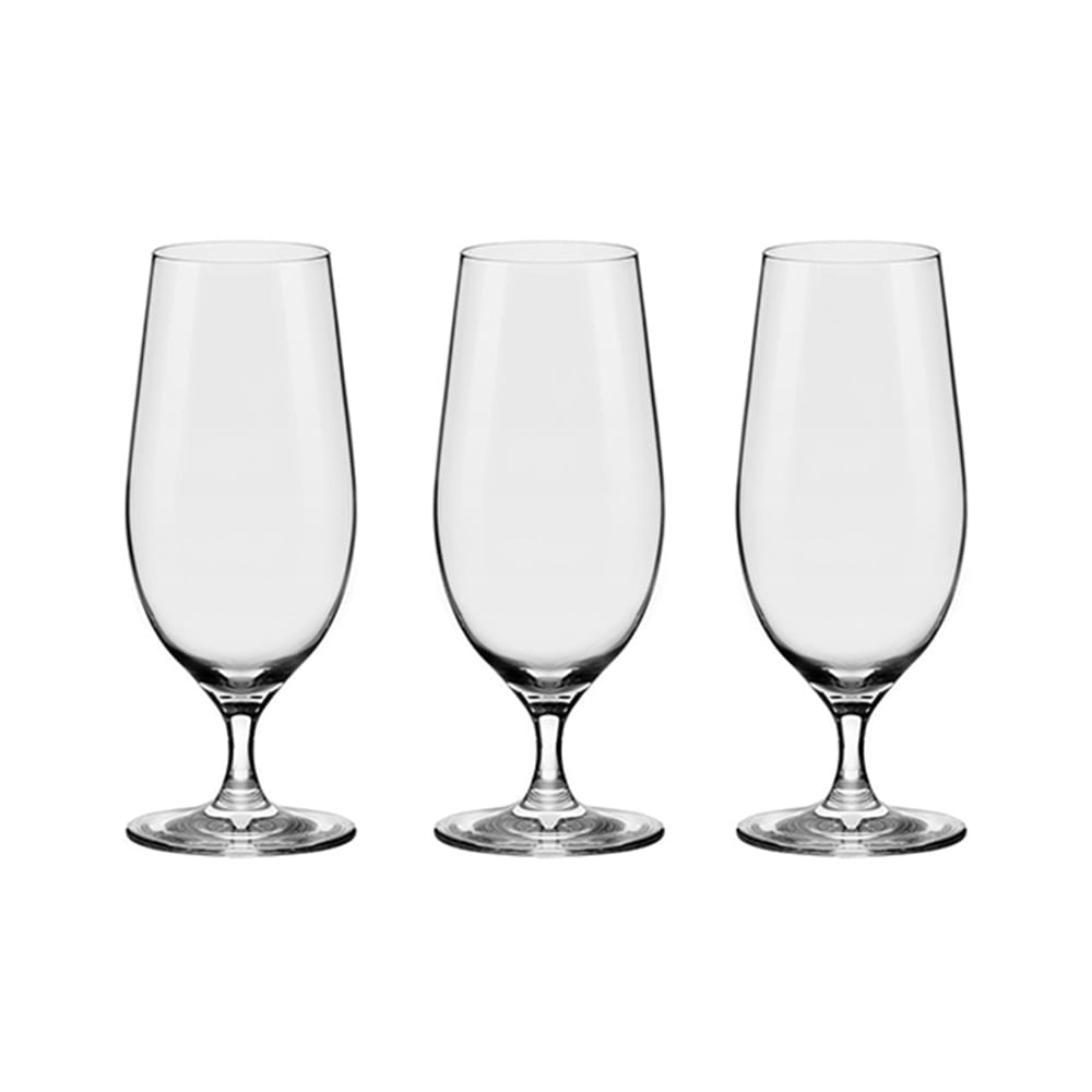 Conjunto De Taças De Cristal Para Cerveja Beer Glass Classic 460ml 3pçs - Oxford Marinex