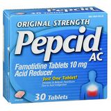 Comprimidos Redutores De Ácido Pepcid Força Original 30 Comprimidos Da Pepcid (pacote Com 4)