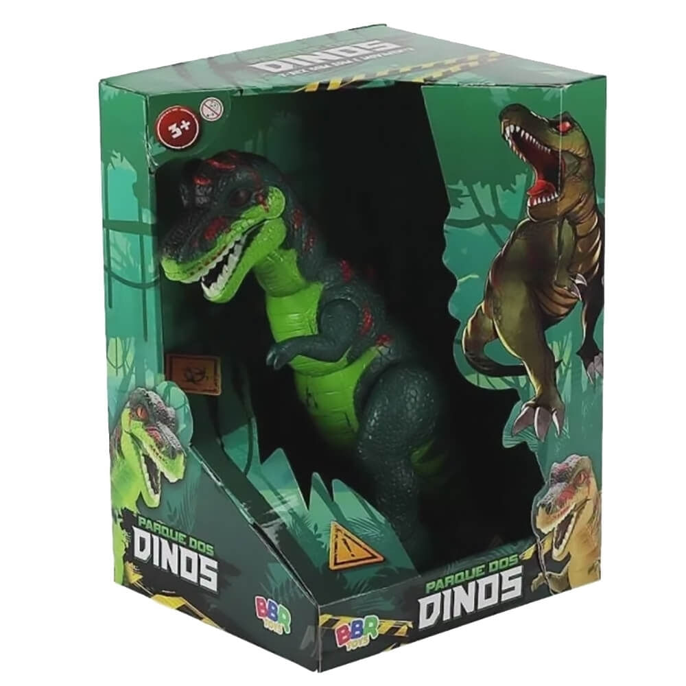 Dinossauro T-rex Com Som E Movimento 30cm Bbr