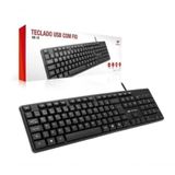 Teclado Usb Padrao Com Fio Kb-15bk Preto C3tech