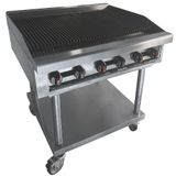 Char Broiler Venâncio Professional A Gás 36&quot; Com Cavalete E Rodízios