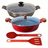 Jogo Frigideiras Antiaderente Em Cer�mica Aaeam 30cm T03 N02