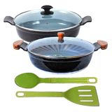 Jogo Frigideiras Antiaderente Em Cer�mica Aaeam 30cm T04 N11