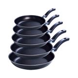 Jogo De Frigideiras Antiaderente Preta 12 18 20 22 E 24cm
