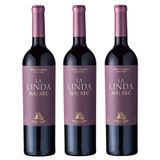 Kit 03 Unidades Vinho Luigi Bosca La Linda Malbec 750ml