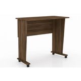 Mesa Multiuso Casal Dobravel Me4117 C Rodizios Nogal Tecno Mobili