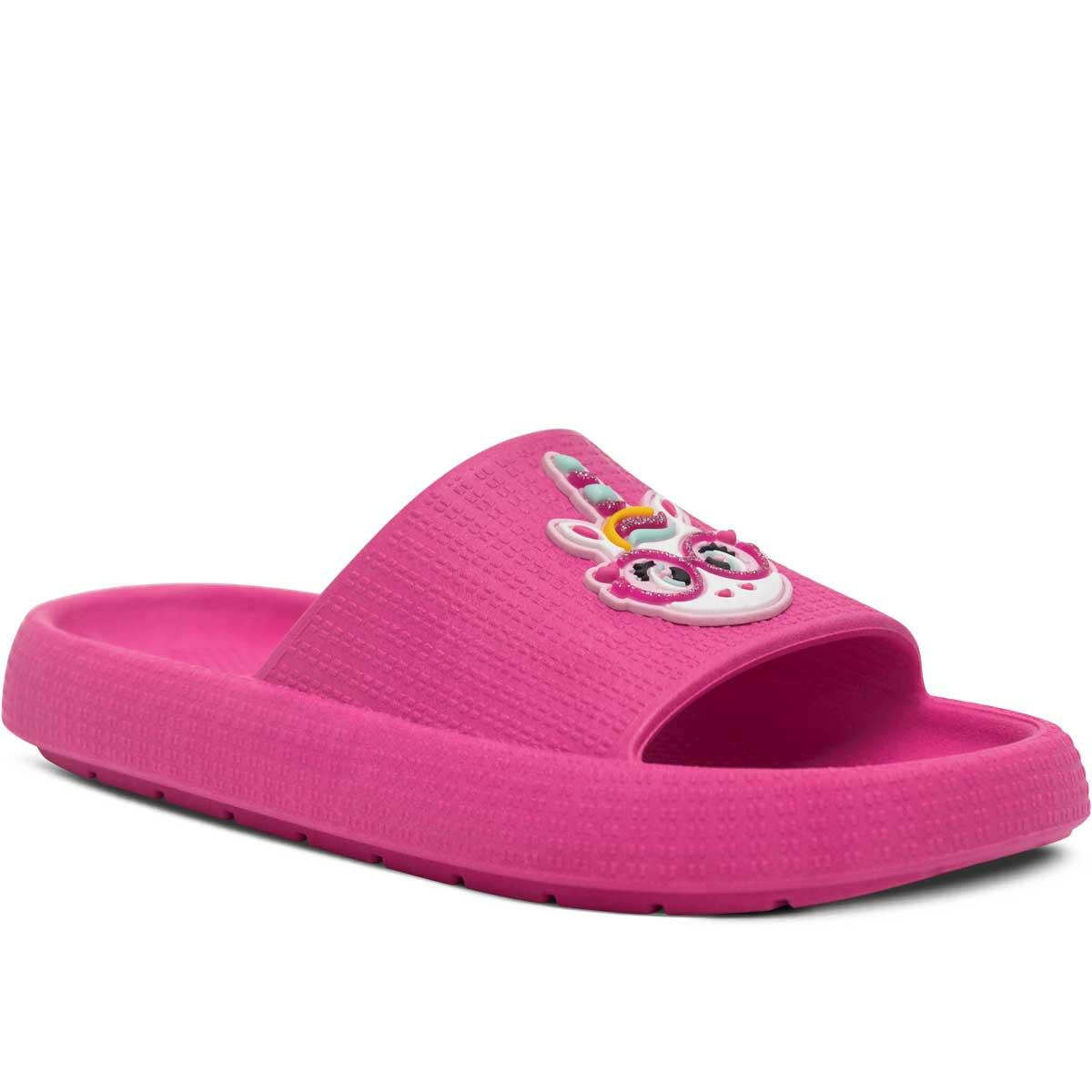 Chinelo Slide Nuvem Infantil Menina Sandália Unicórnio 12.57 Cor:pink,tamanho:29/30