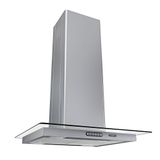 Coifa Ilha 60cm Vidro Reto Inox 3 Velocidades Nardelli