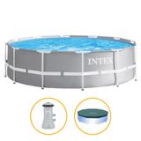 Piscina Intex 4.485 Litros Prism Estrutural + Capa + Bomba Filtrante 220v