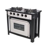 Fogão Industrial Com Forno 2 Bocas Duplas Bravo Br2bf Cinza - Venâncio
