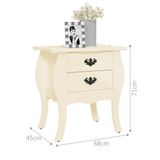 Mesa de Cabeceira Bombe Premier - Off White