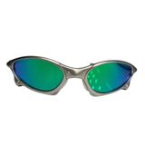 Oculos De Sol Metal Penny Plasma Verde Polarizada Uv400 Uva