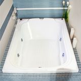 Banheira de Hidromassagem Ouro Fino Acrílica Goldline Dupla 150cmx110cmx40cm Branco
