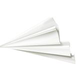 Meia Cana Polifort 8mm x 38mm x 3,00m Barra Branco Neve