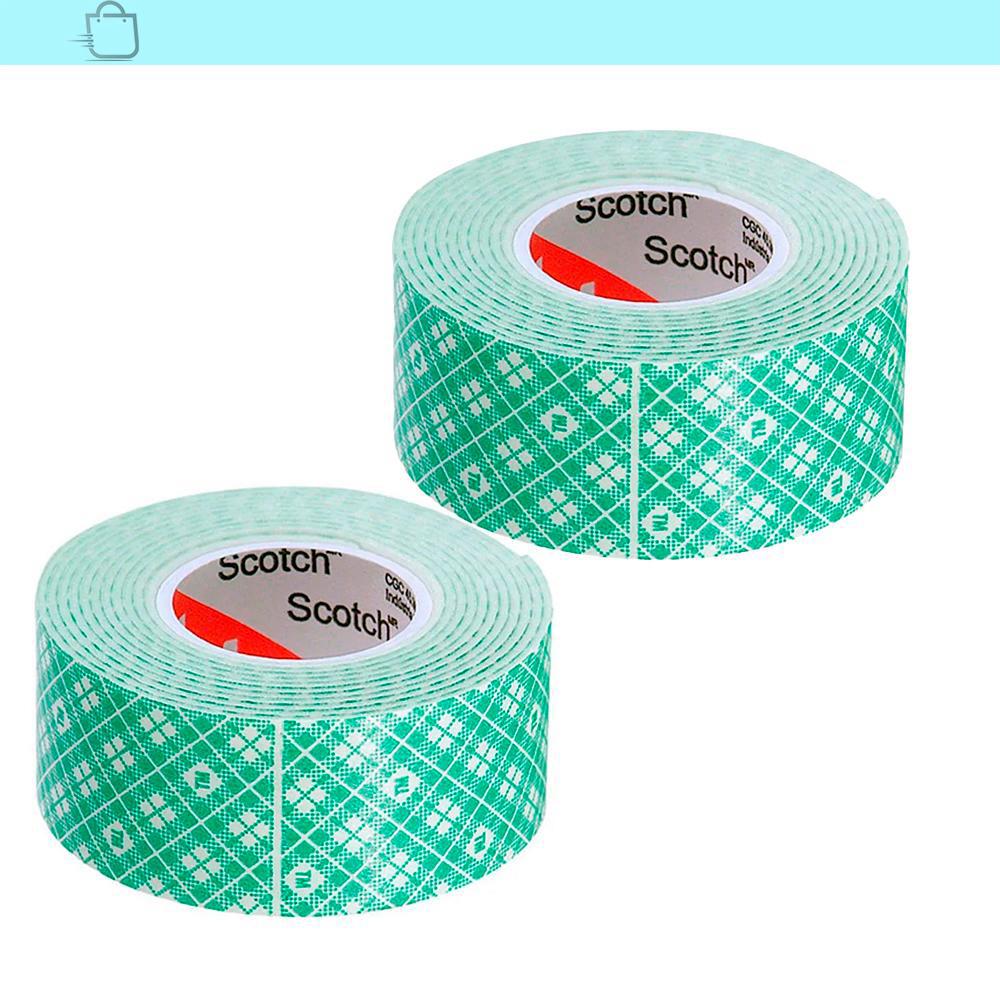 Kit 2 Fita Dupla Face Fixa Forte Scotch 3m Áreas Úmidas Banheiro