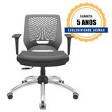 Cadeira Beezi Giratorio Preto Base Cromada - Plaxmetal