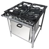 Fogao 4b M-14 M/m S2020 30x30 Perfil 5cm Com Forno - Metalmaq