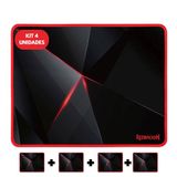 Kit 4 Mousepad Gamer Médio Redragon Capricorn Po12