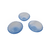Bowl Petisqueira Transparente Cobalto 150ml Luxo Kit 3pçs