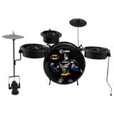 Bateria Infantil Luen Preto Warner Batman Banco Baqueta