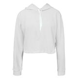 Moletom Feminino Ragor Cropped Liso Capuz Inverno Casaco Branco G