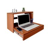 Escrivaninha Suspensa Bancada Compacta Com Gaveta Mesa Para Notebook Madeira Natural Curupixa