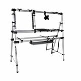 Suporte Titanium Racks Para Studio Multimídia Rym150 Com Suporte Para Cpu, Teclado E Mouse, Monitor De Áudio, Periféricos E Monitor De Lcd