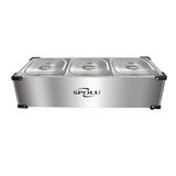 Rechaud Térmico Inox  3 Cubas Spolu 127v Spl-505