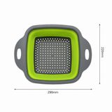 Escorredor Peneira Em Silicone 29x22cm Dobrável Quadrado