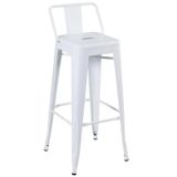 Banqueta Prizi Tolix 76cm Com Encosto Branca