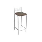 Banqueta De Cozinha Genova 1b705cr 1 Un Cromado Courano Marrom Kappesberg