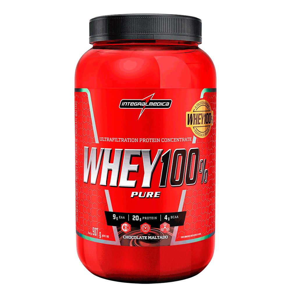 Whey 100% Pure 907g Integralmedica - Chocolate Maltado