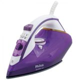 Ferro de Passar a Vapor Ceramic PFEC Philco 110V Roxo/Branco